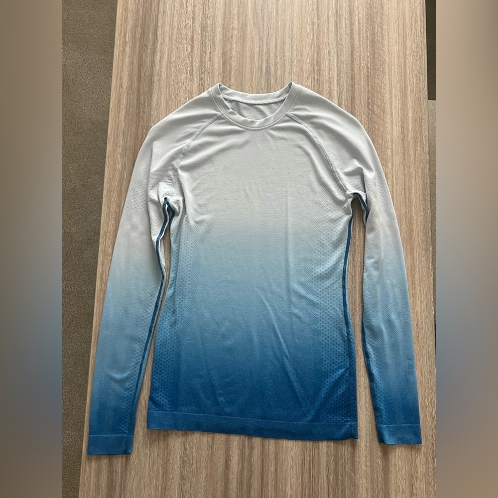 Long Sleeve Ombre Performance Top - Blue